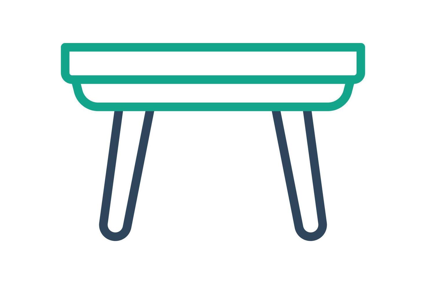 Table icon. line icon style. icon related to furniture. furniture elements illustration vector