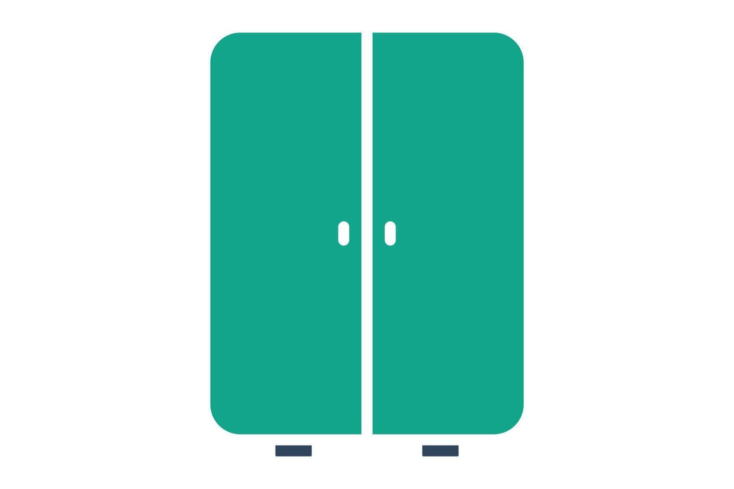 Cabinet icon. solid icon style. icon related to furniture. furniture elements illustration vector