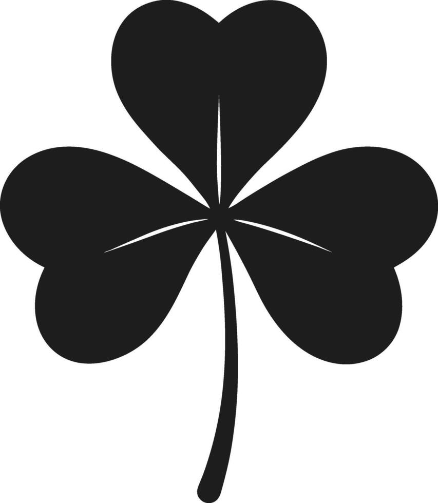 Minimalist Shamrock Silhouette for St. Patrick's Day and Irish Designs vector