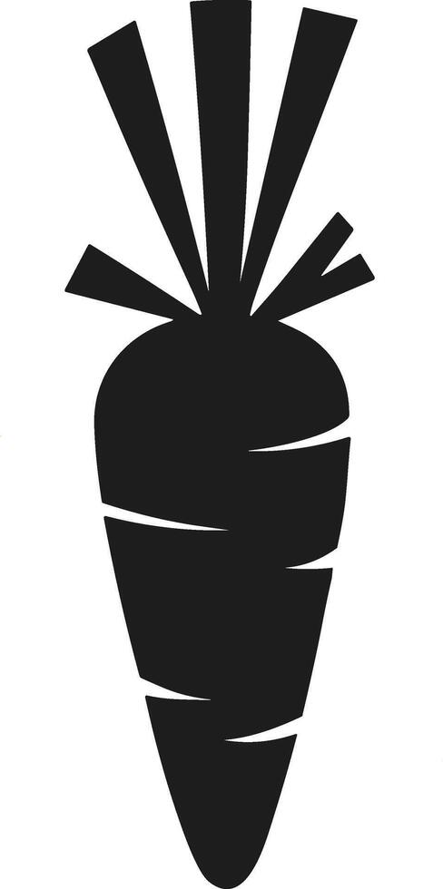 Carrot Silhouette - Black Vegetable Illustration vector