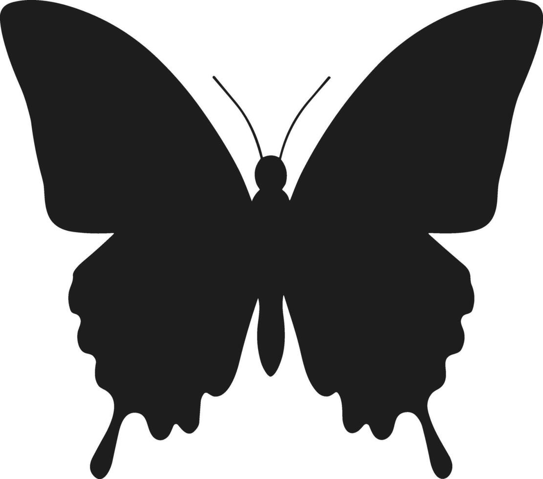 Graceful Swallowtail Butterfly Silhouette Illustration vector