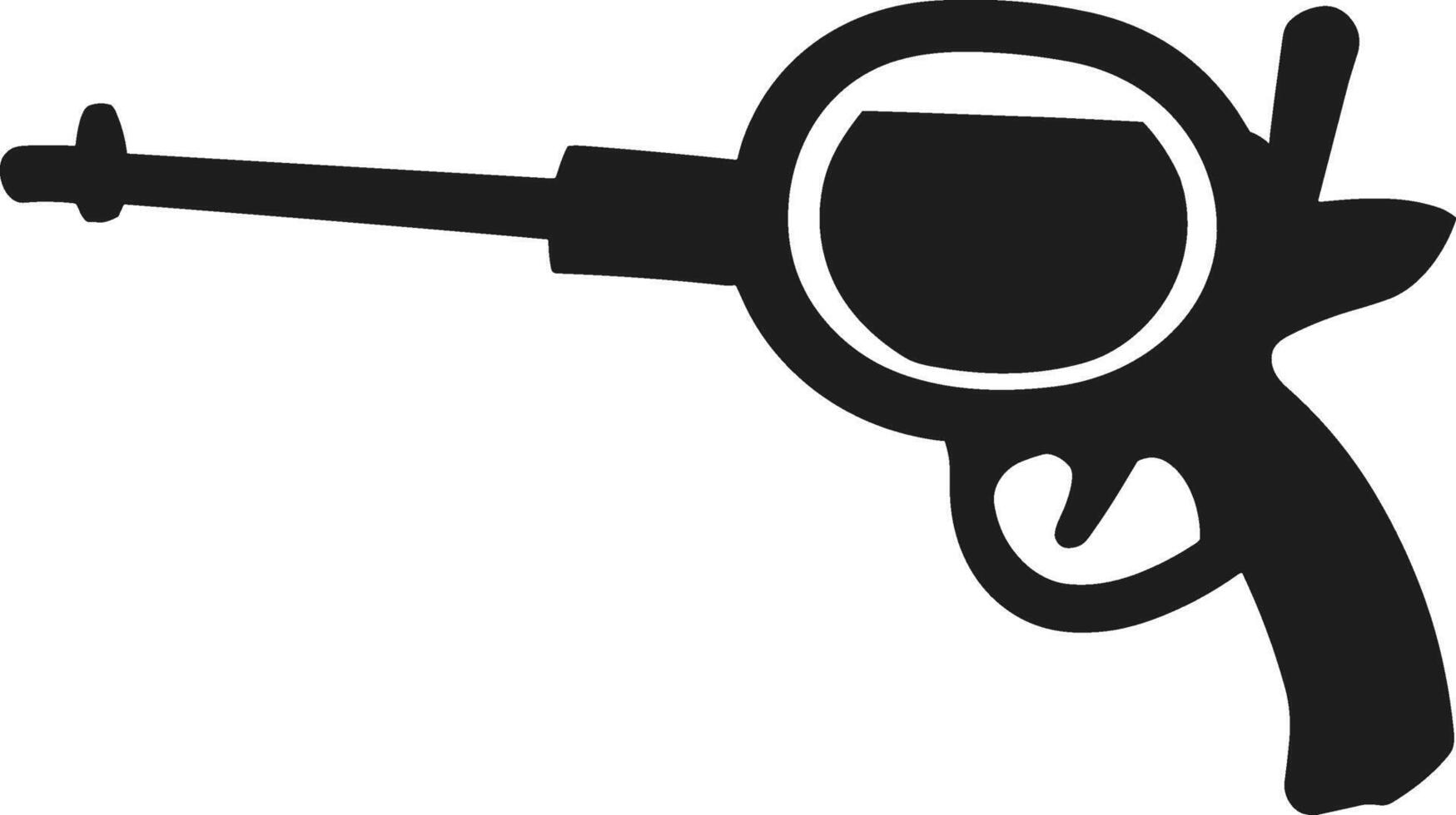 Vintage Water Gun Silhouette - Retro Toy Pistol Illustration vector
