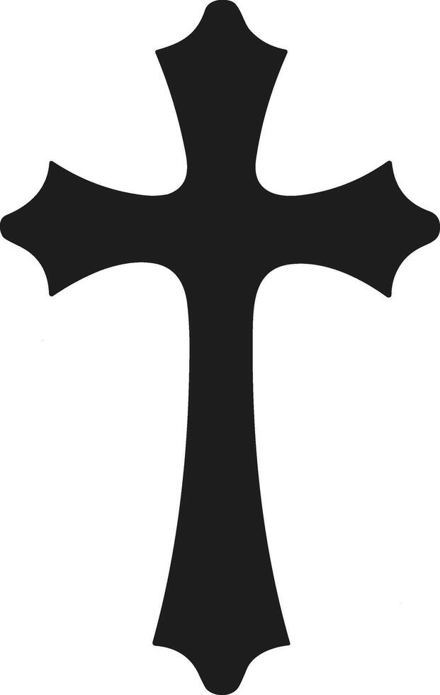 Elegant Cross Illustration - Minimalist Religious Symbol for Spiritual and Faith-Based Designs vector