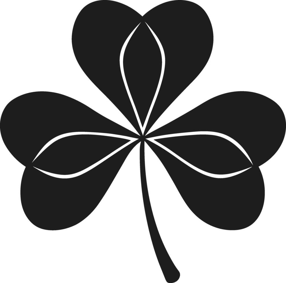Shamrock Silhouette - Lucky Clover Illustration vector