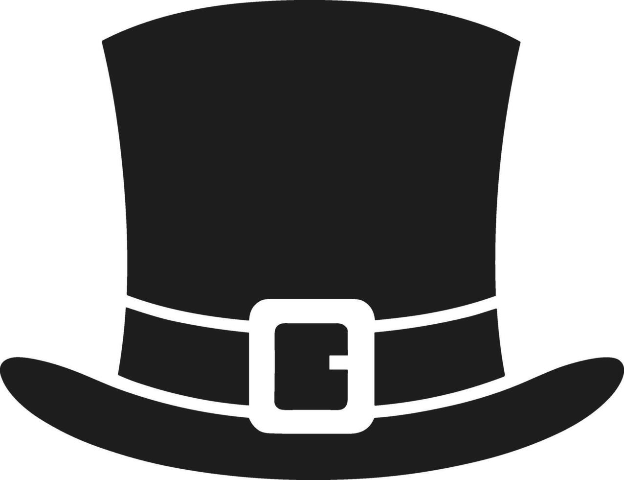 Elegant Leprechaun Hat Silhouette Illustration for St. Patrick's Day vector