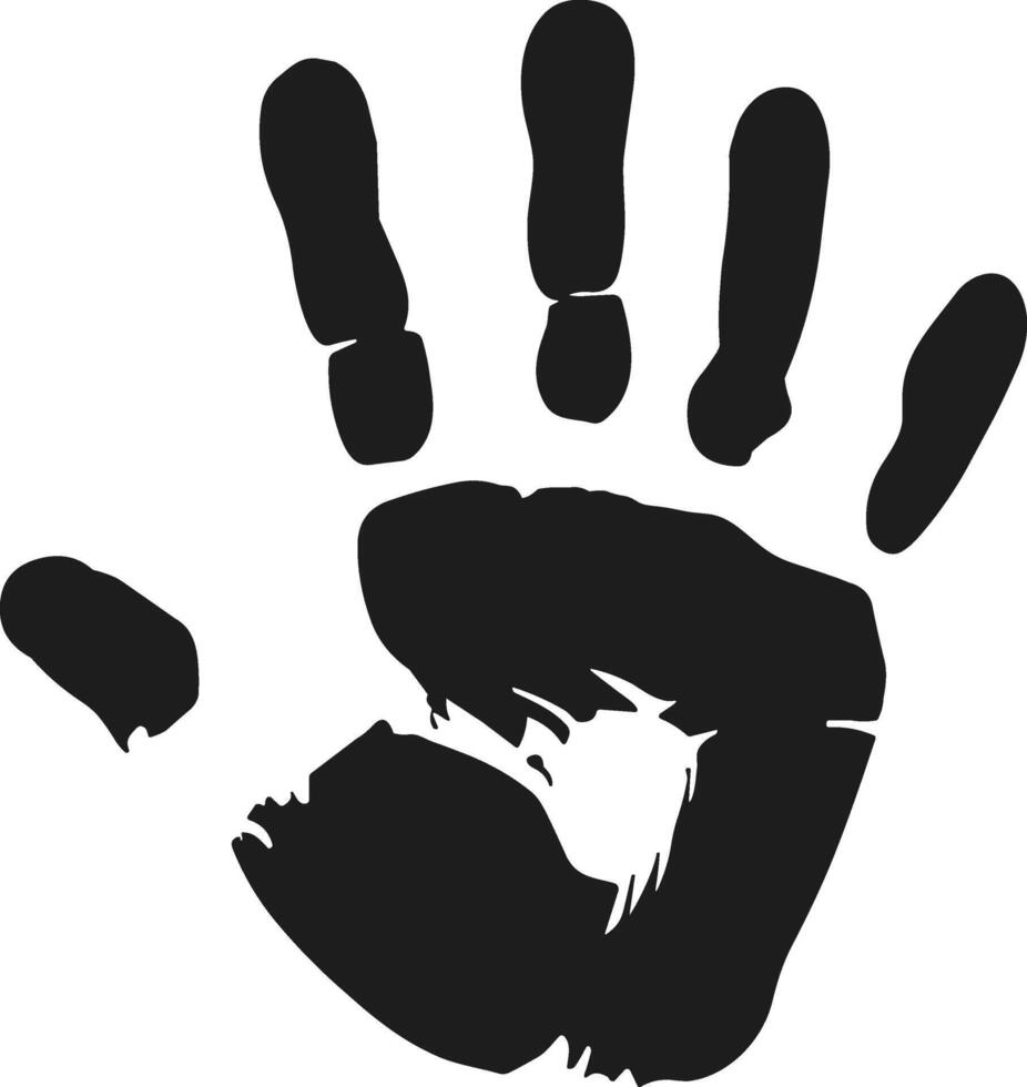 Festive Handprint Silhouette - Holi Celebration Color Splash vector
