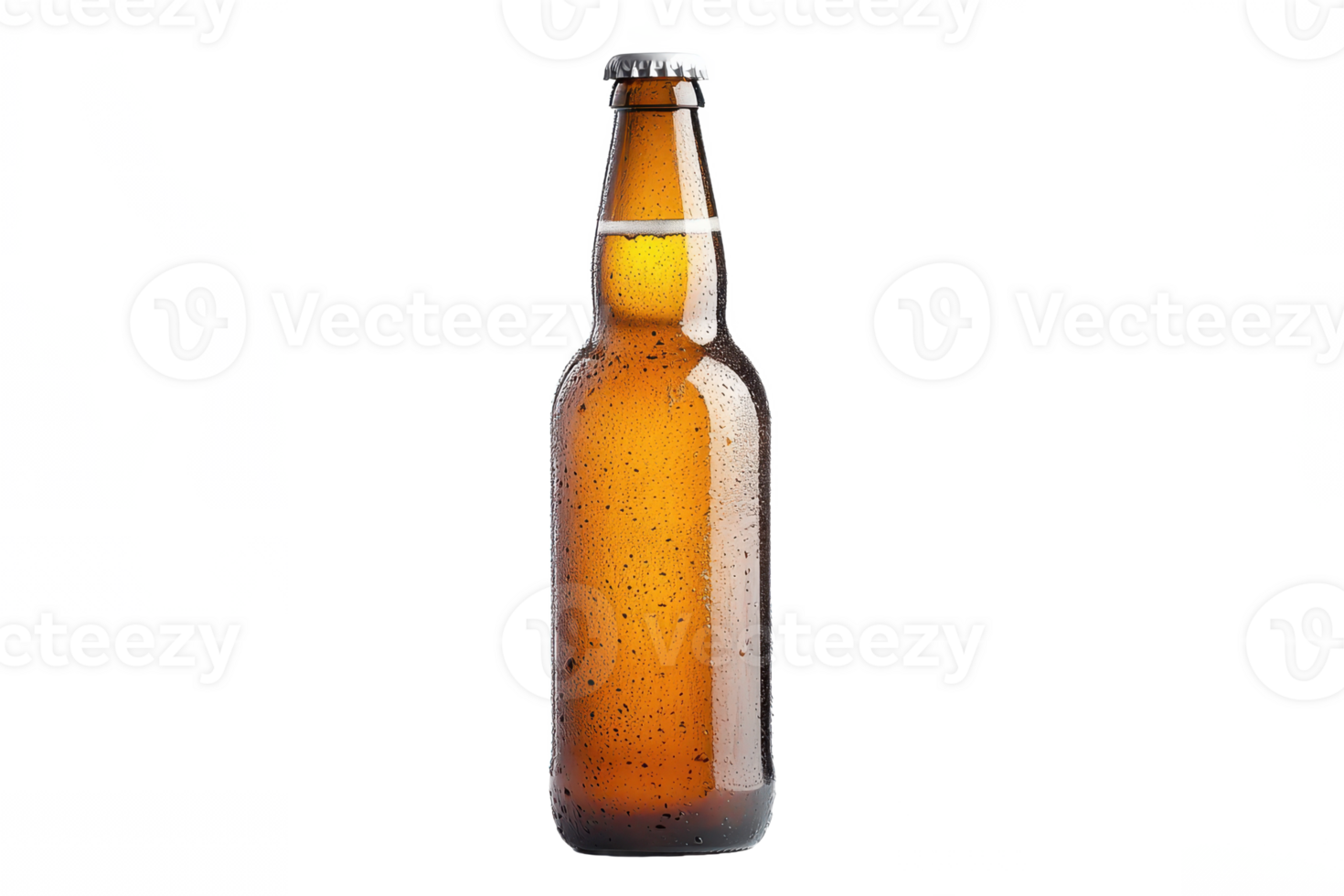 beer bottle image, showcasing beverage container, drink product, and blurred liquid details. png