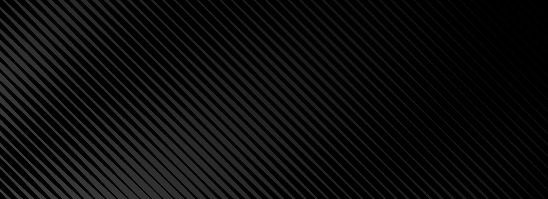 Black oblique straight line background. Dynamic dark linear abstract wallpaper. Luxury stripe gradient texture. Grey diagonal line backdrop for flyer, banner, poster, cover, presentation. vector