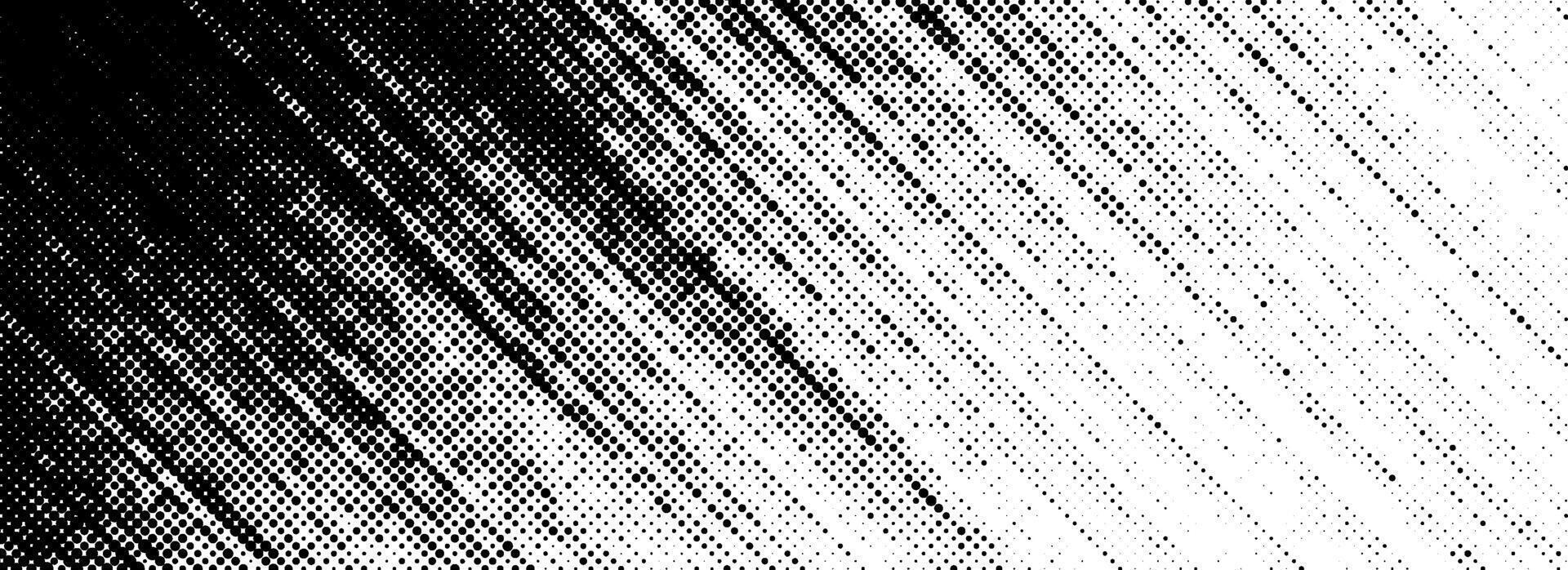 Grunge halftone scratch line background. Fading grit noise texture. Dotted pop art sand wallpaper. Retro dynamic pixelated stripe backdrop. Anime or manga style comic overlay. Halfton template vector