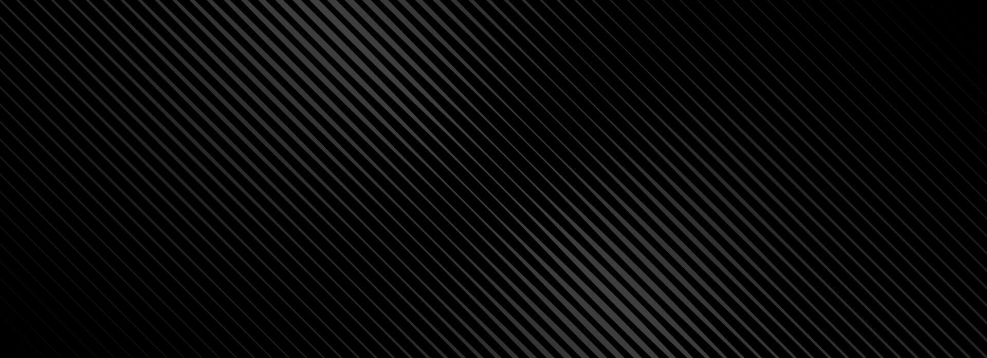 Black oblique straight line background. Modern dark linear abstract wallpaper. Luxury stripe gradient texture. Grey diagonal line backdrop for flyer, banner, poster, cover, presentation vector