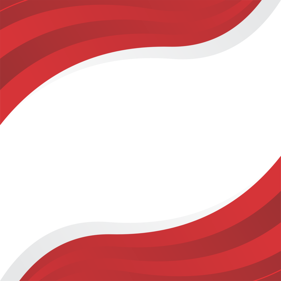 border red and white waves png