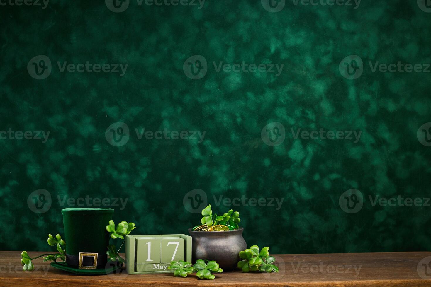 St. Patrick's Day Decor. Festive St. Patrick's Day setup photo