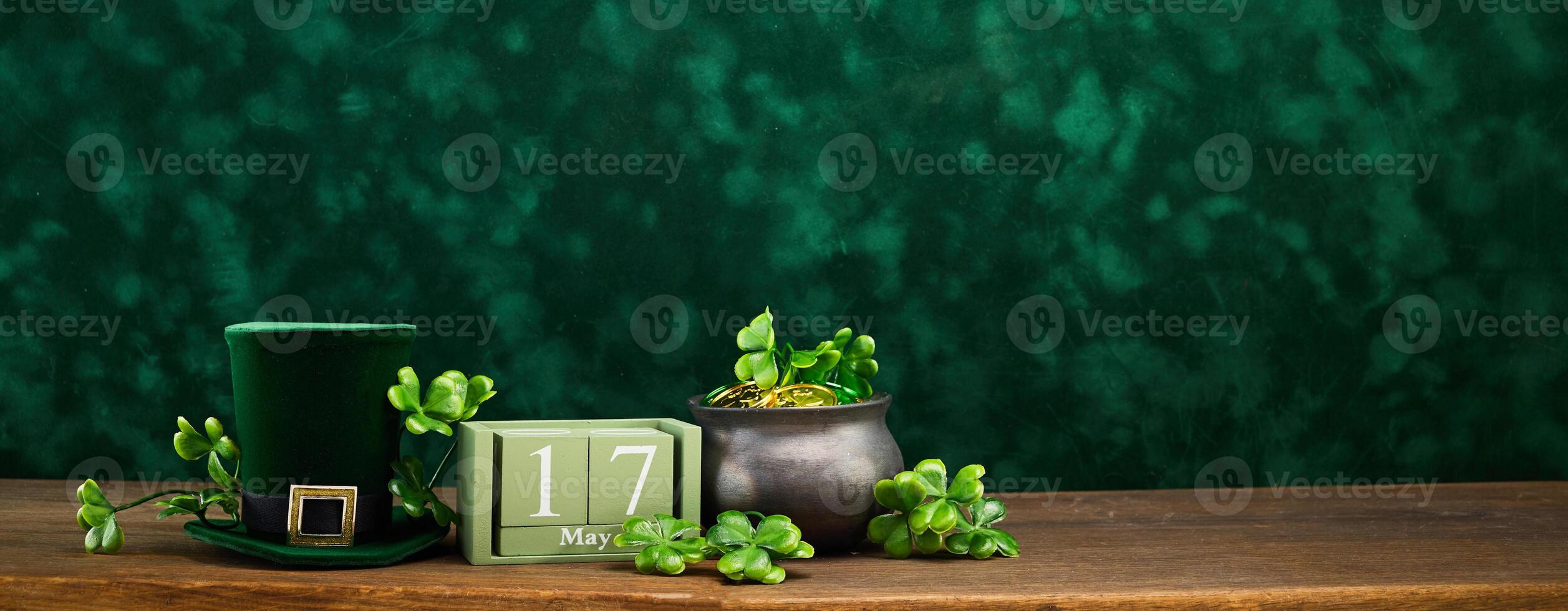 St. Patrick's Day Decor. Festive St. Patrick's Day setup photo