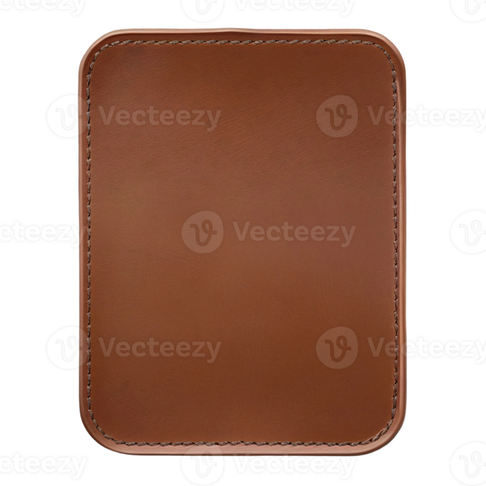 A brown leather wallet with a small pocket png
