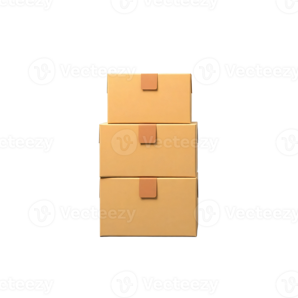 Three boxes stacked on top of each other png