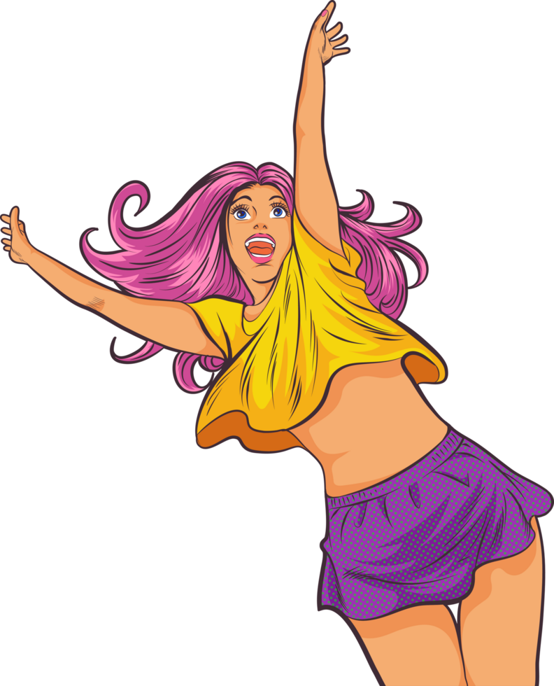 Retro pop art fashion with a modern sexy twist. png