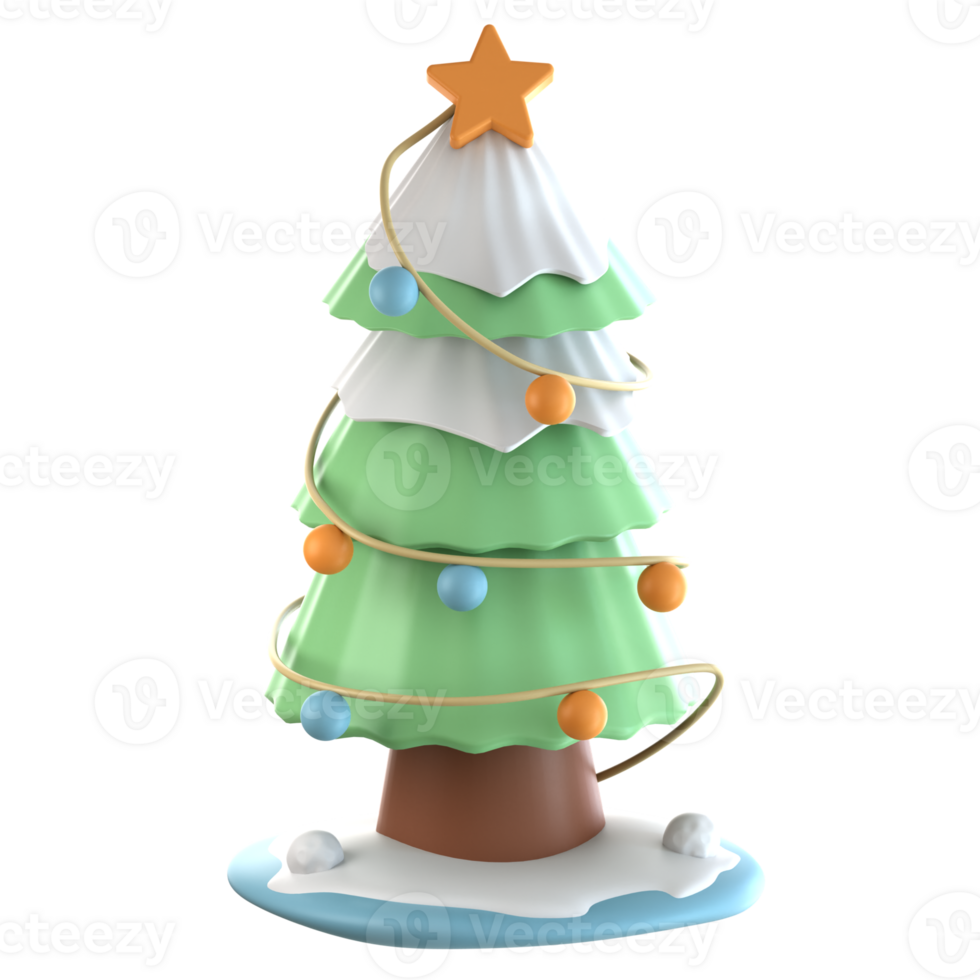 A christmas tree with a star on top png