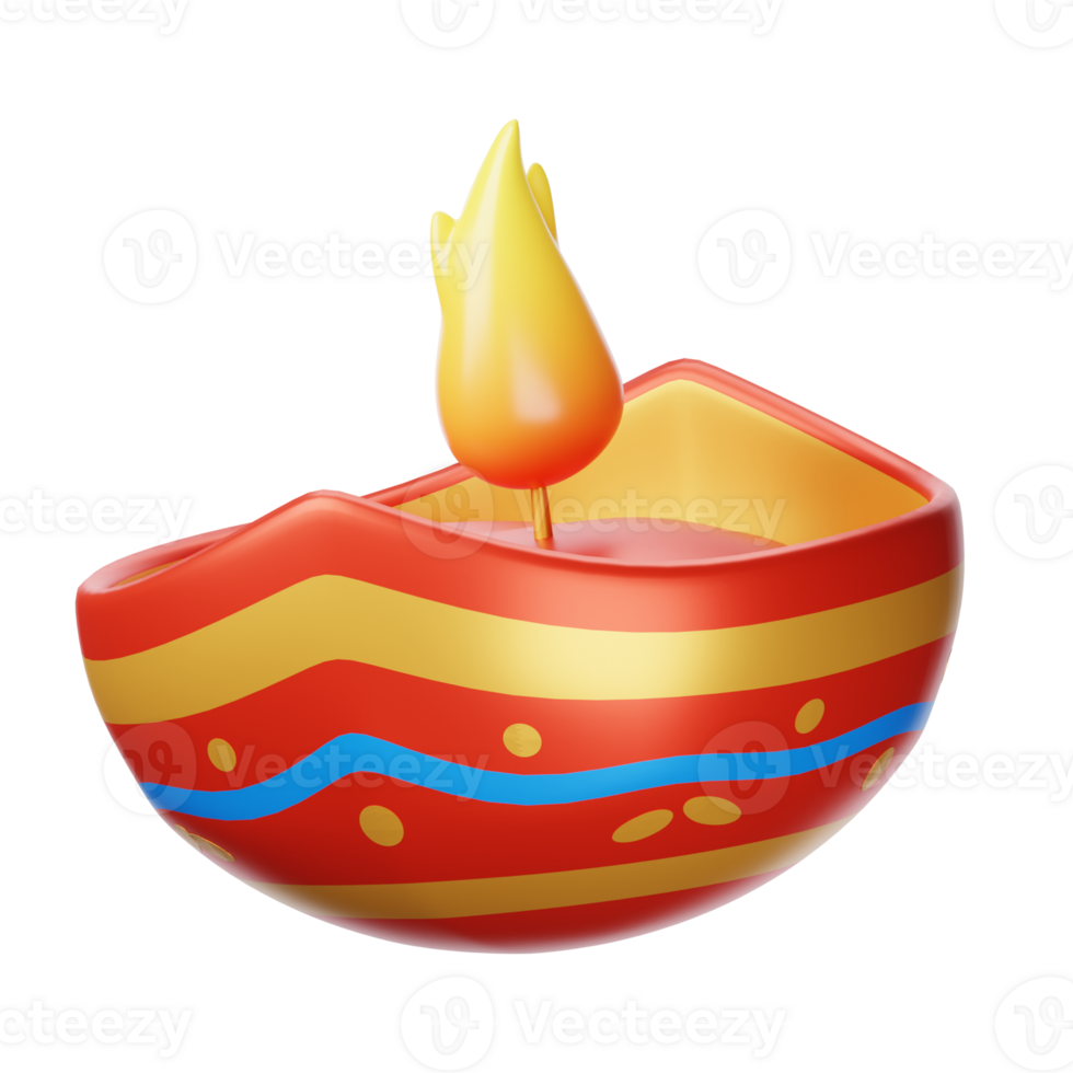A colorful bowl with a candle in it png