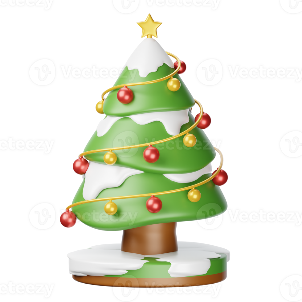 A christmas tree with a star on top png