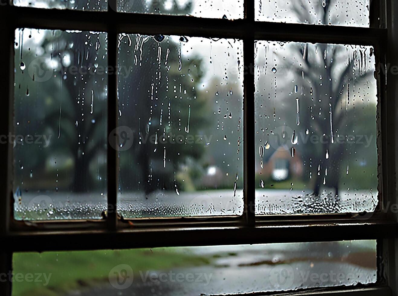 A window with raindrops on it photo