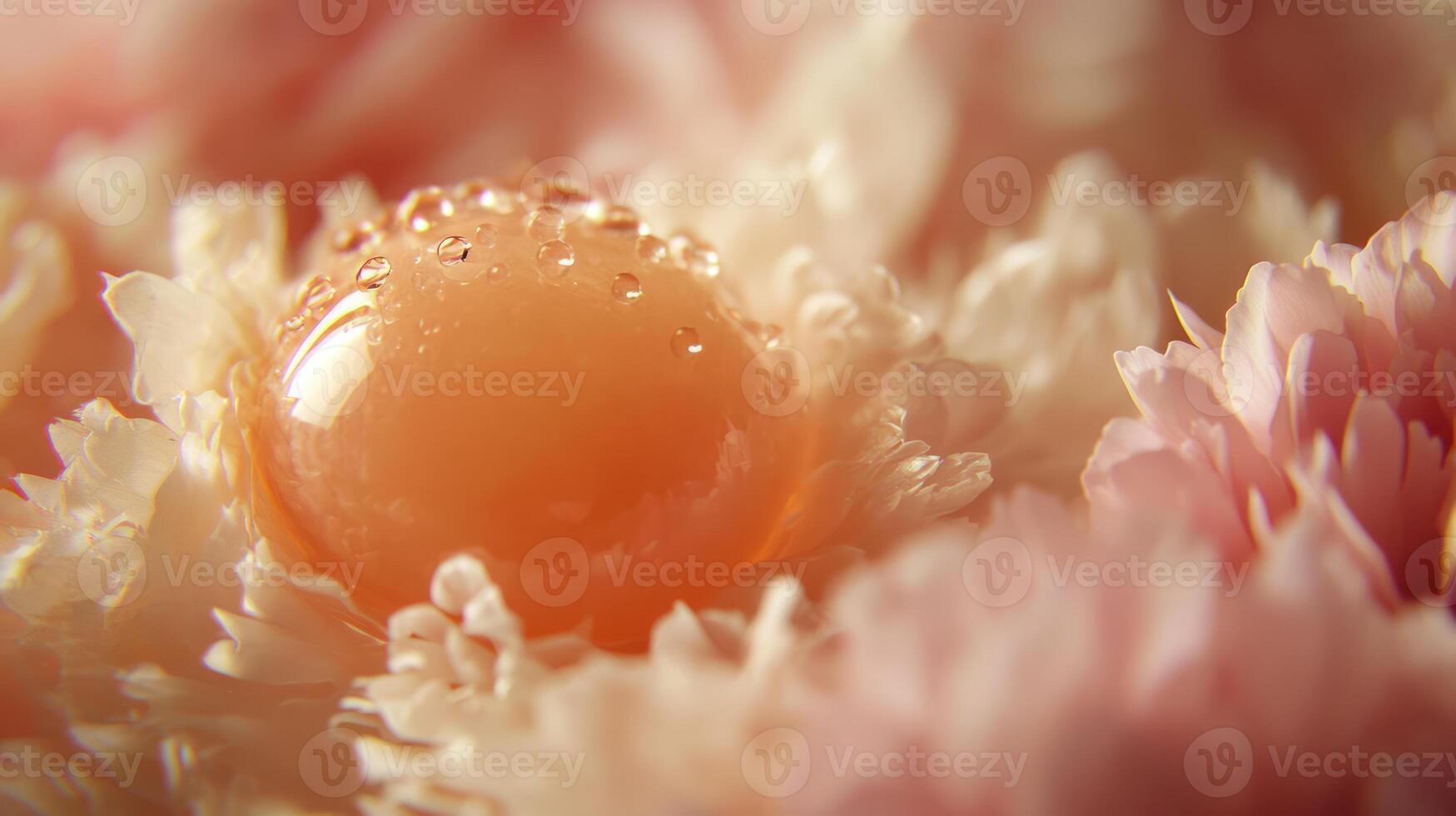 A close up of a flower with a drop of water on it photo
