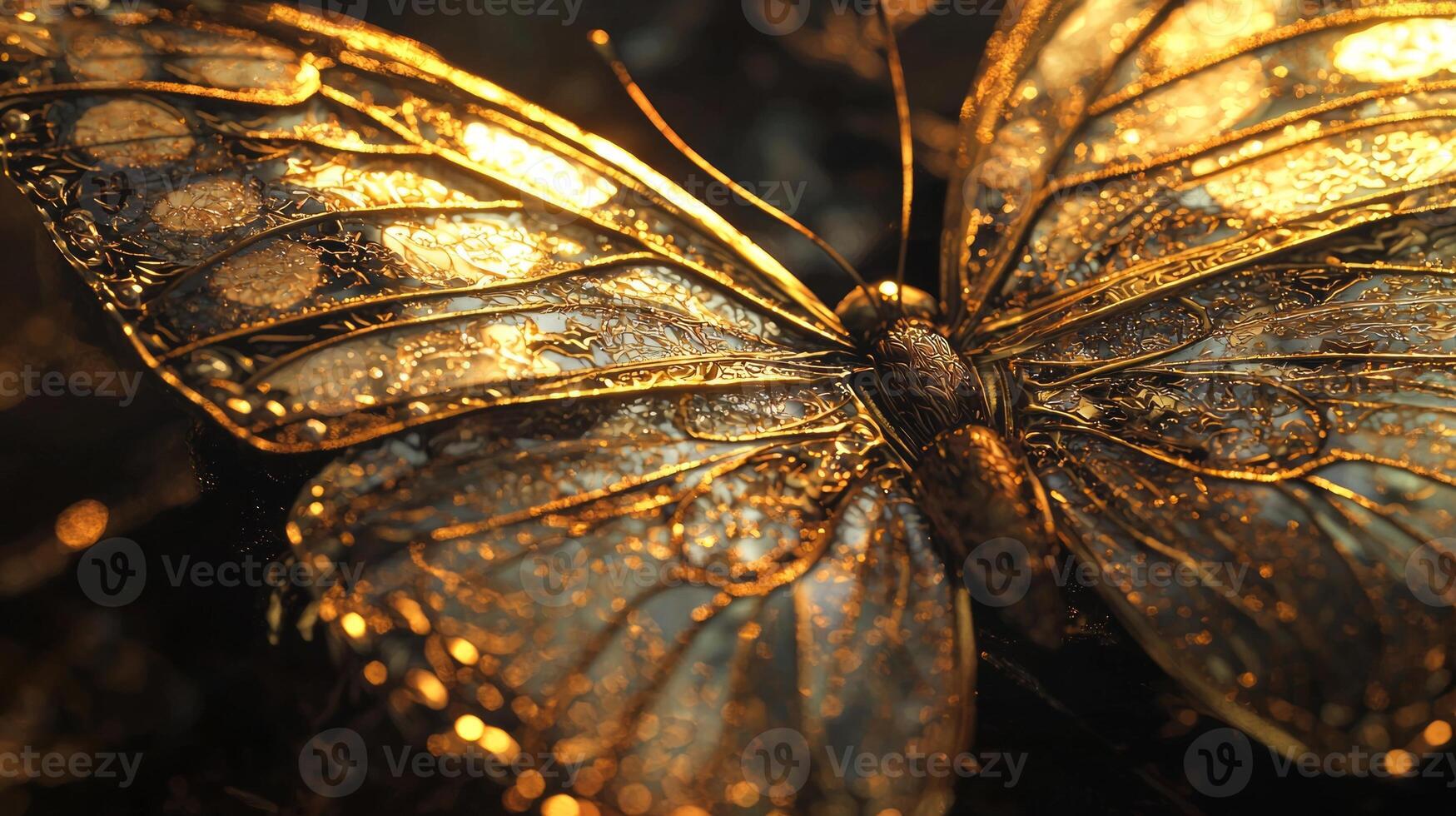 Golden butterfly wallpaper photo