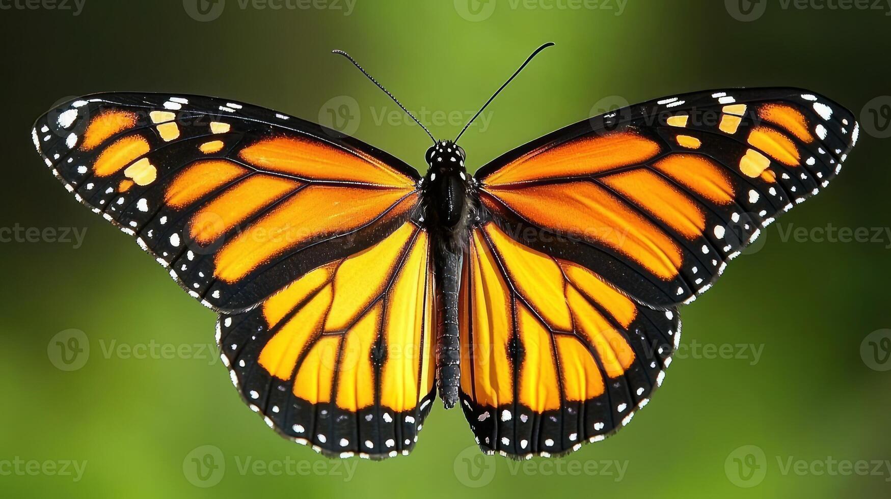 A monarch butterfly is shown in this photo