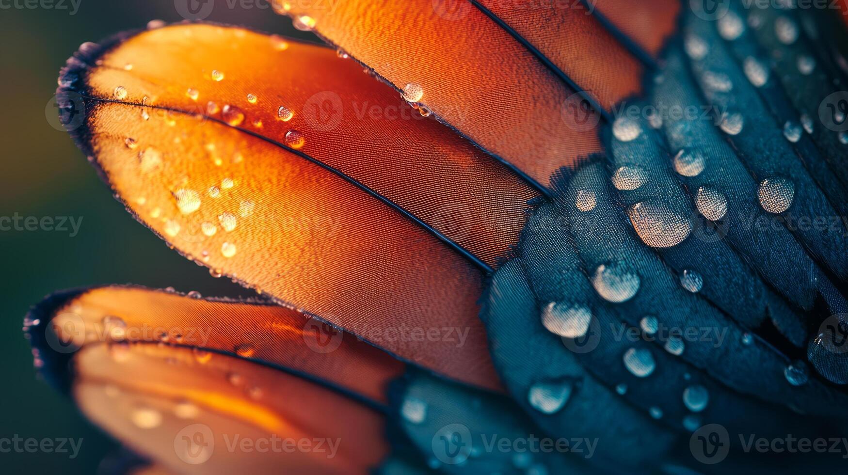 A close up of a butterfly with water droplets on it photo