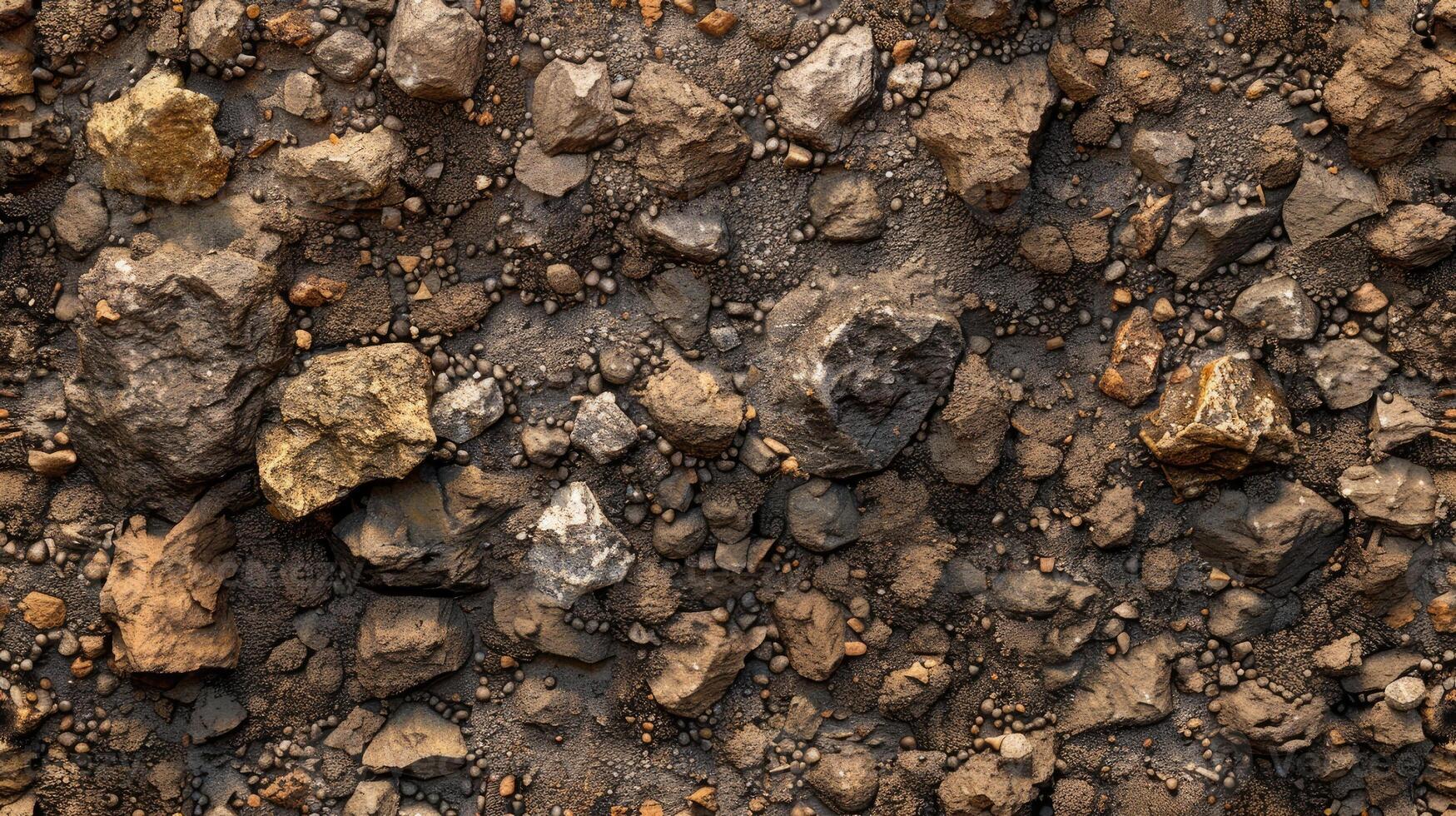 A close up of rocks and gravel photo