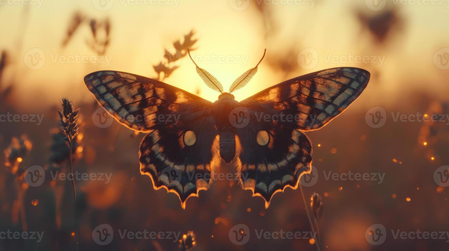 A butterfly with large wings and long antennae photo