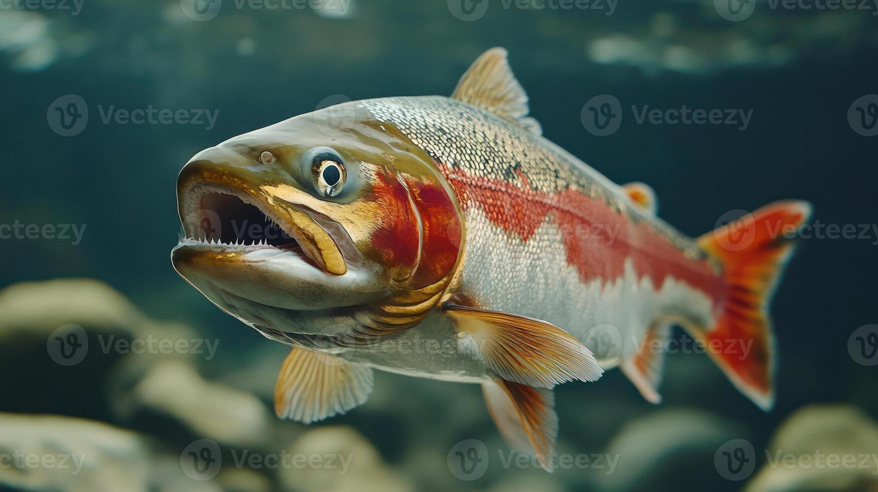 Underwater view of a fish photo