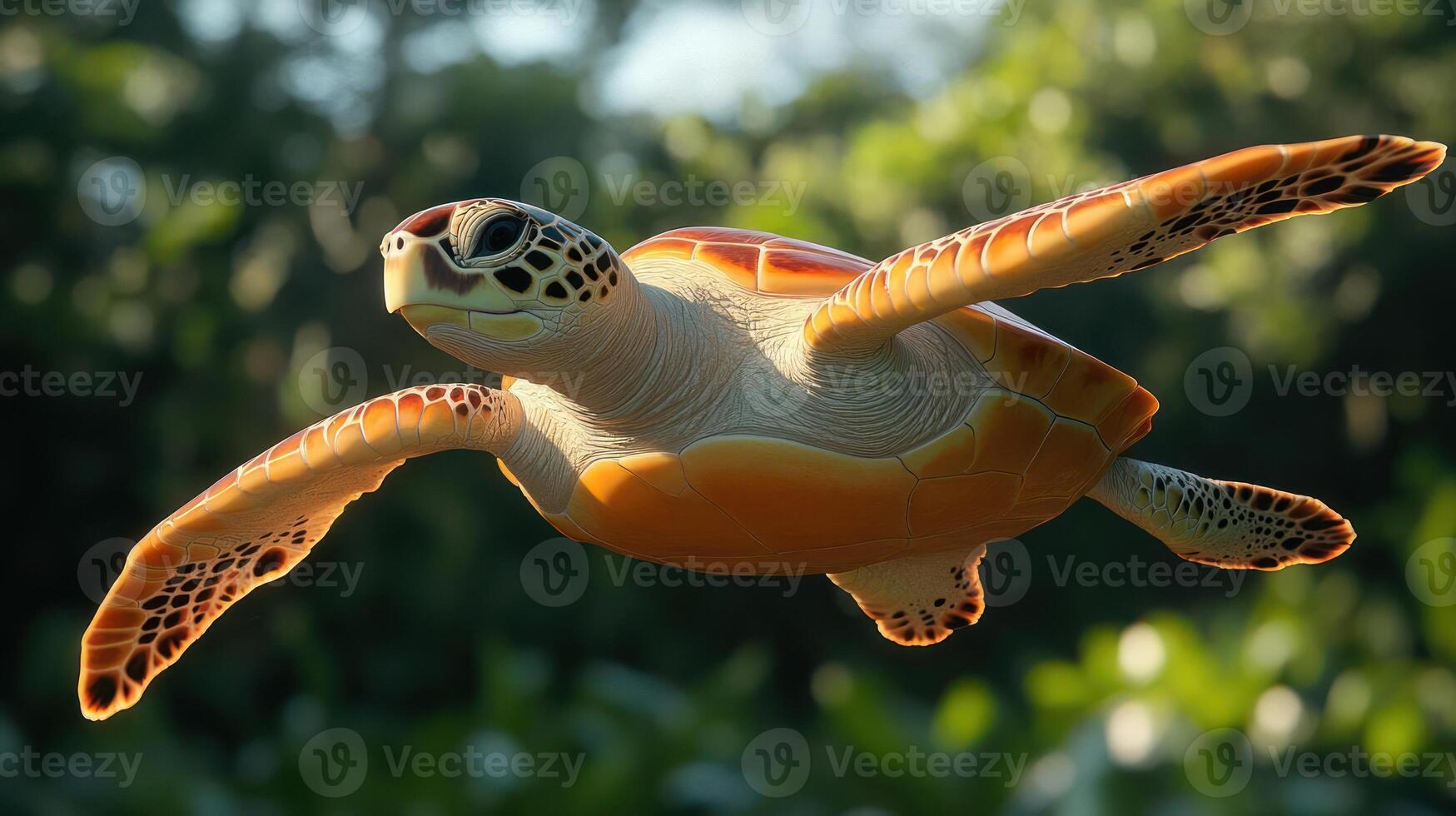 A close-up of a turtle's head and neck photo