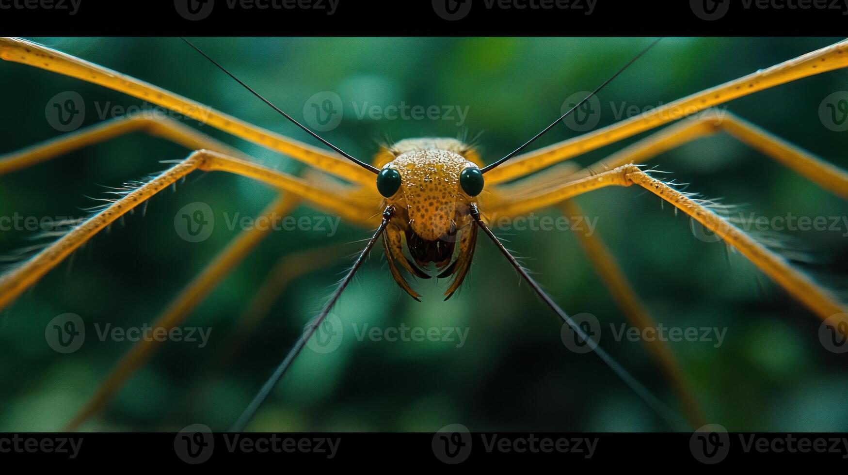 Close-up photo of a spider's face