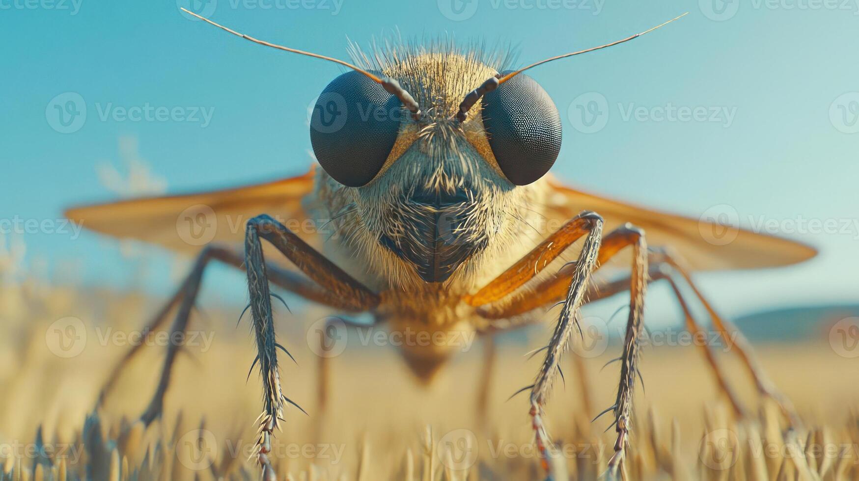 A close-up of a beetle's face photo