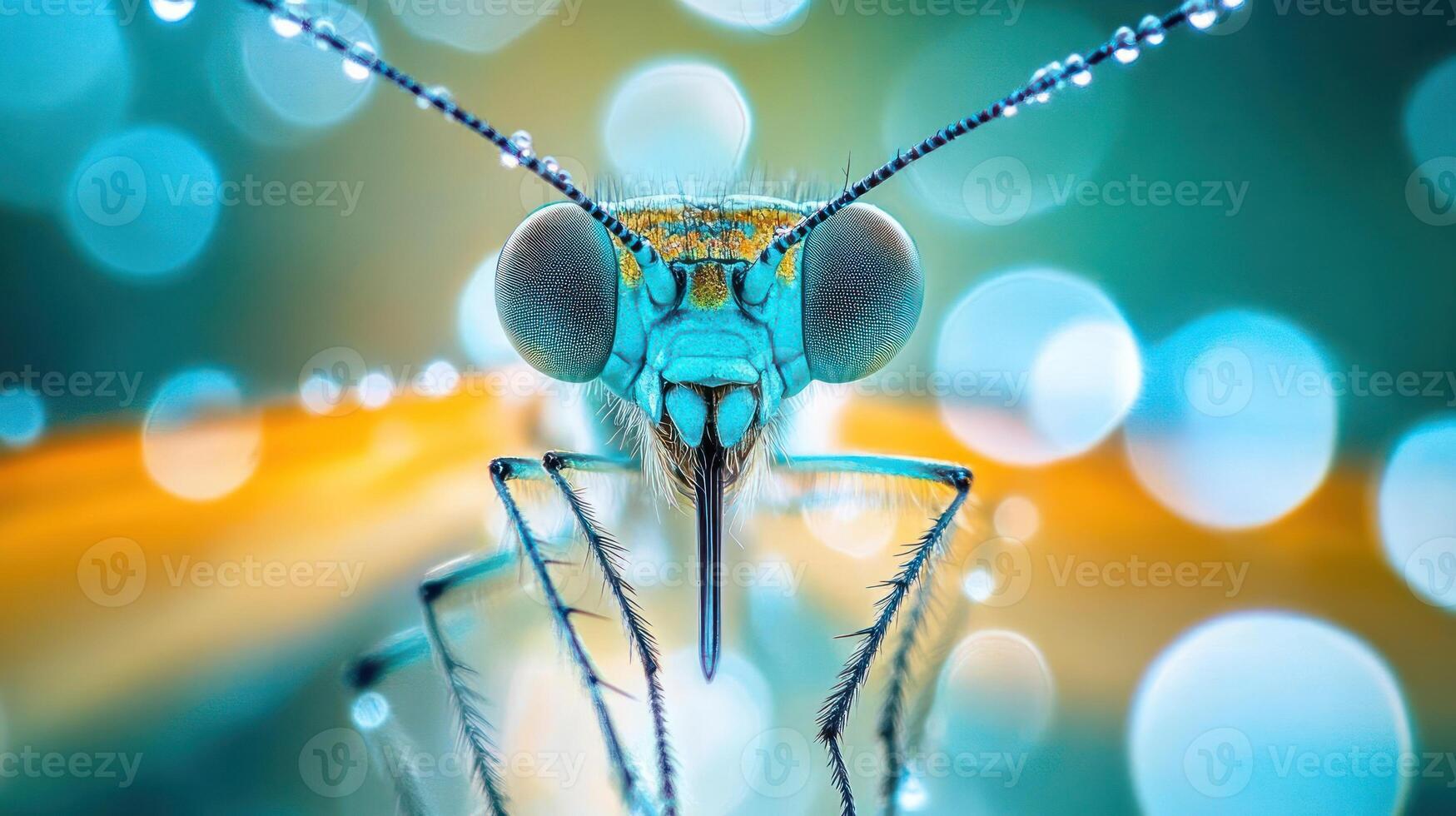 Close-up of a mosquito's face photo