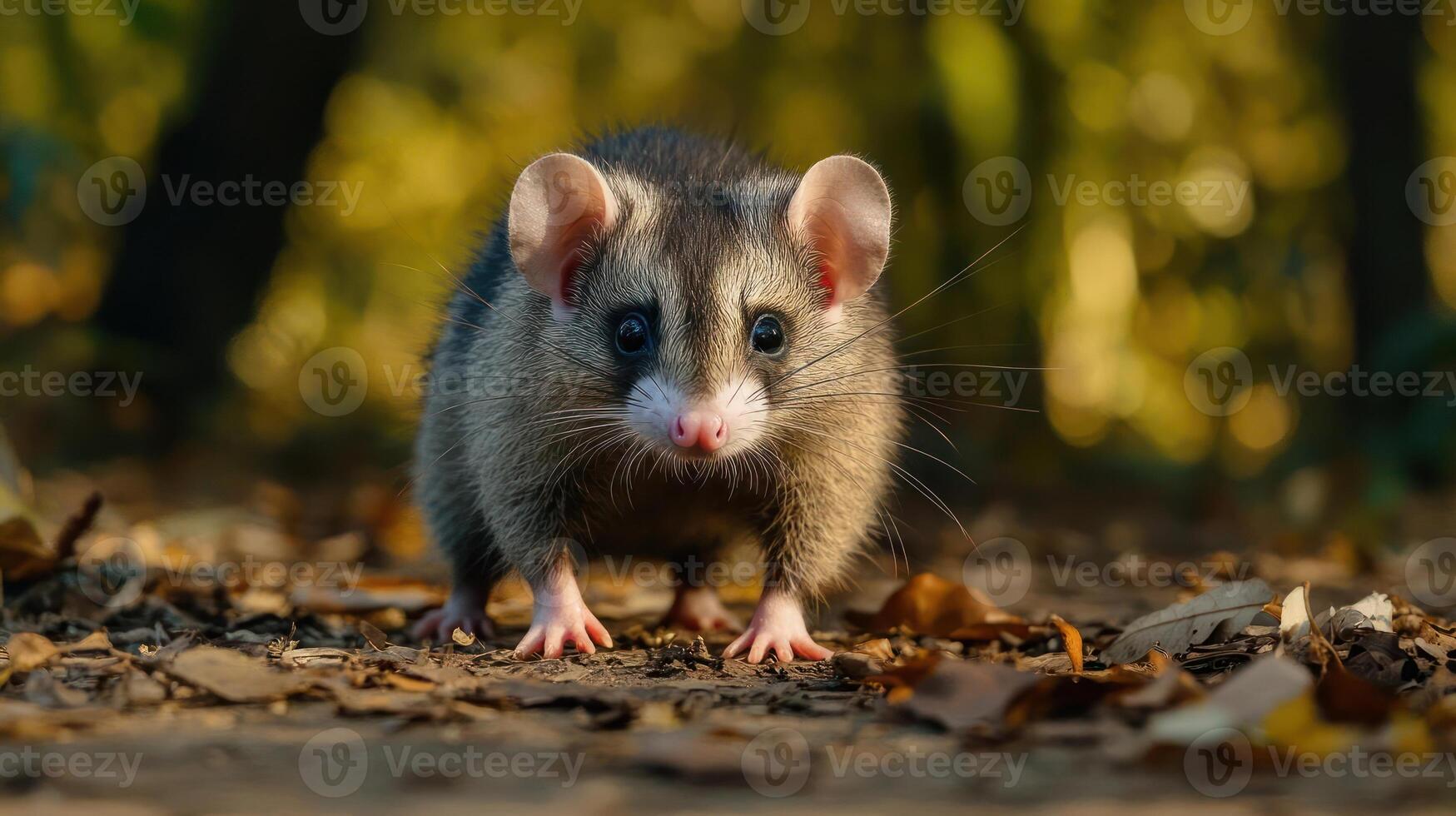 A small rodent with large ears and whiskers photo