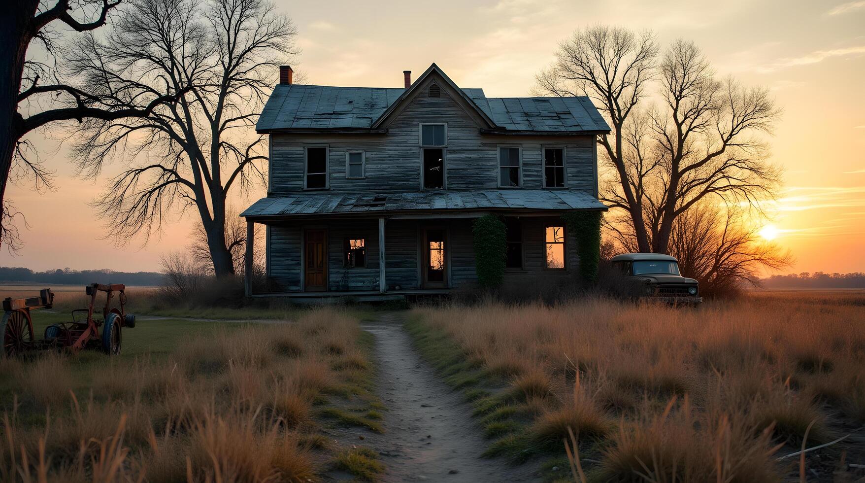 Lonely remnants of a bygone farm photo