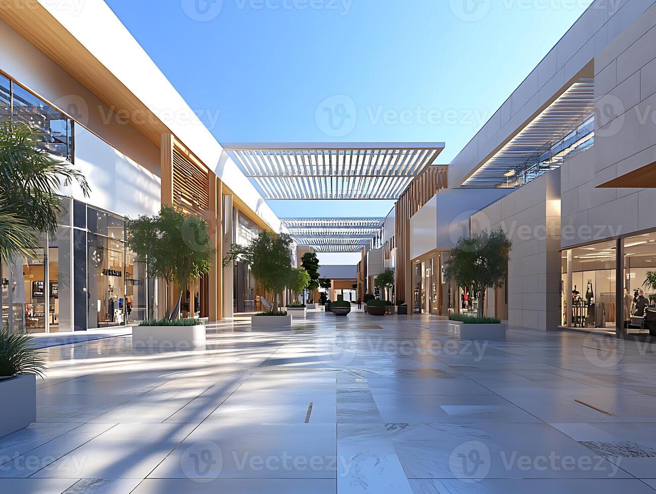 A shopping mall with a large open area photo