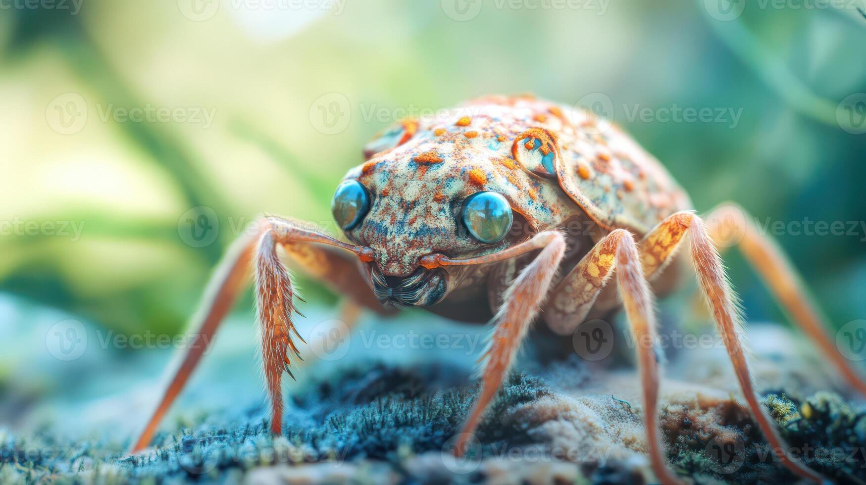 A close up of a bug with big eyes photo