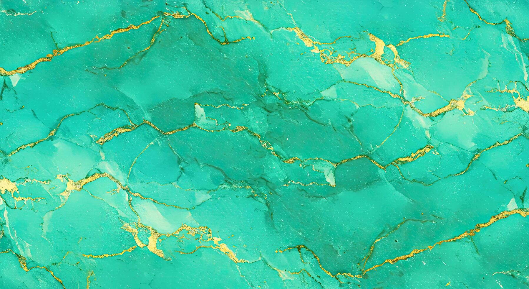 Turquoise marble background with gold lines photo