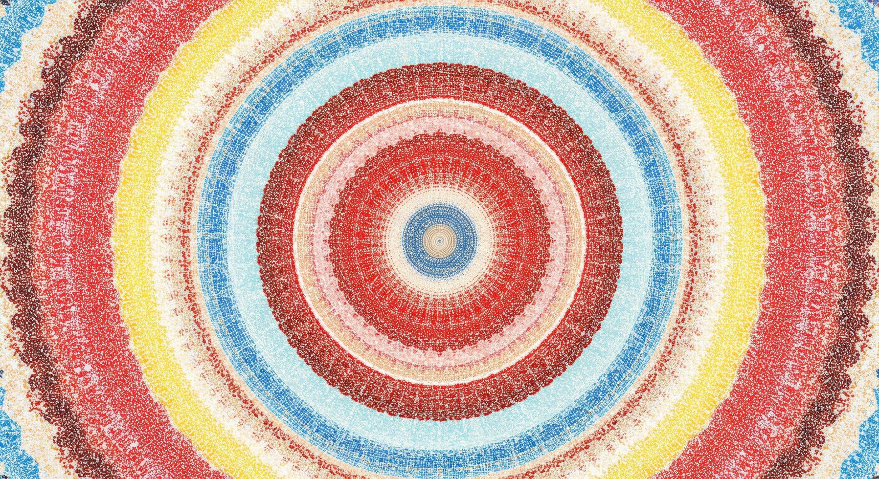 A colorful abstract painting with a circular design photo
