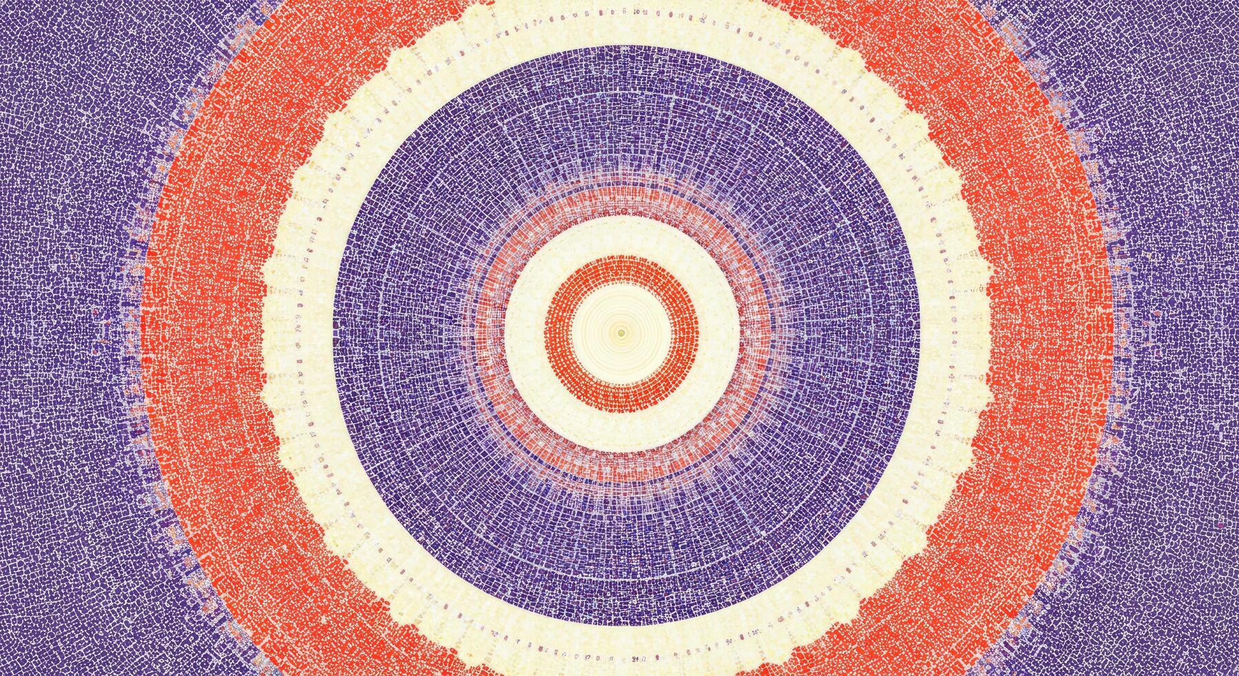 A purple and orange circular pattern on a white background photo