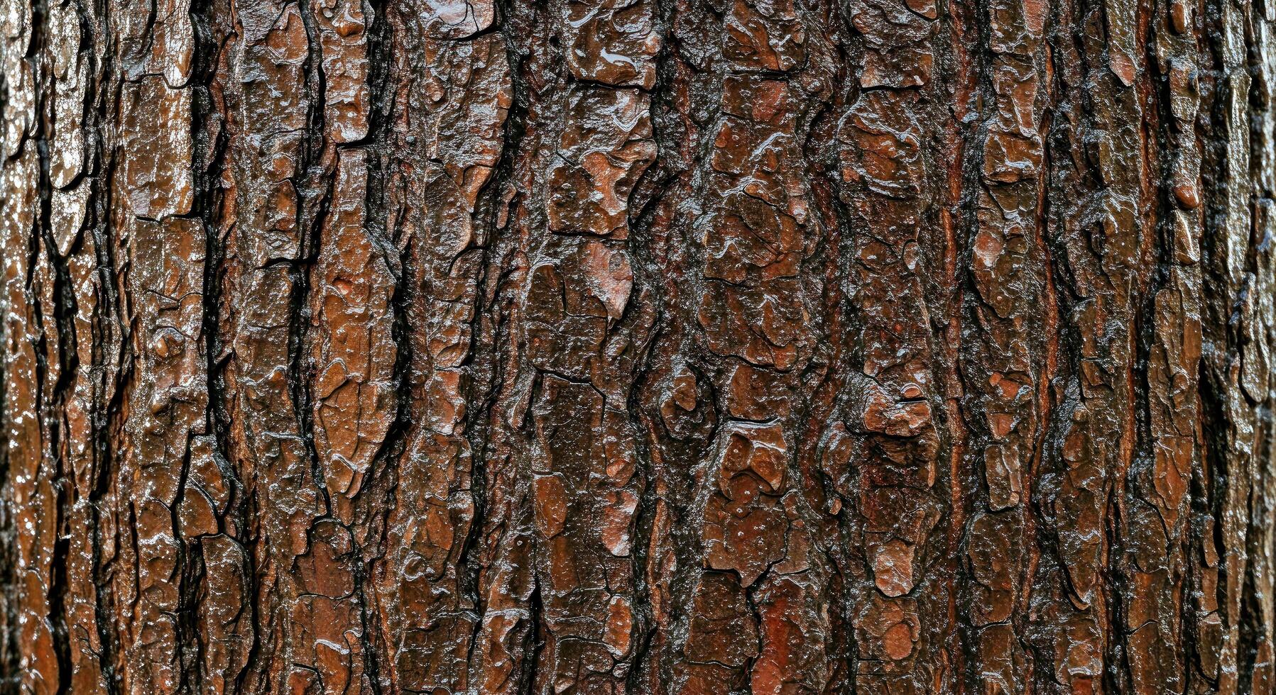 A close up of a tree trunk with brown bark photo