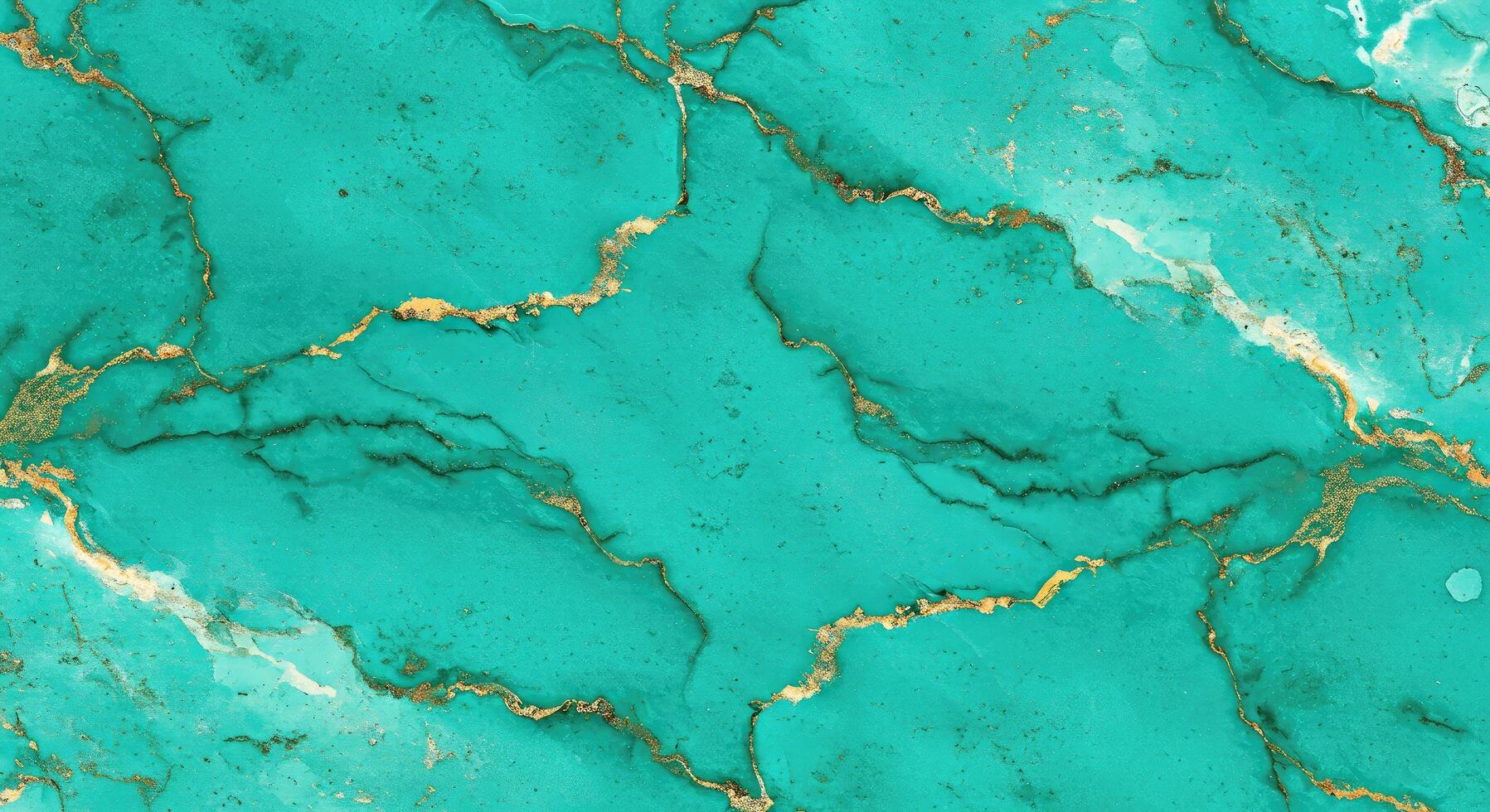 Turquoise marble background with gold paint photo