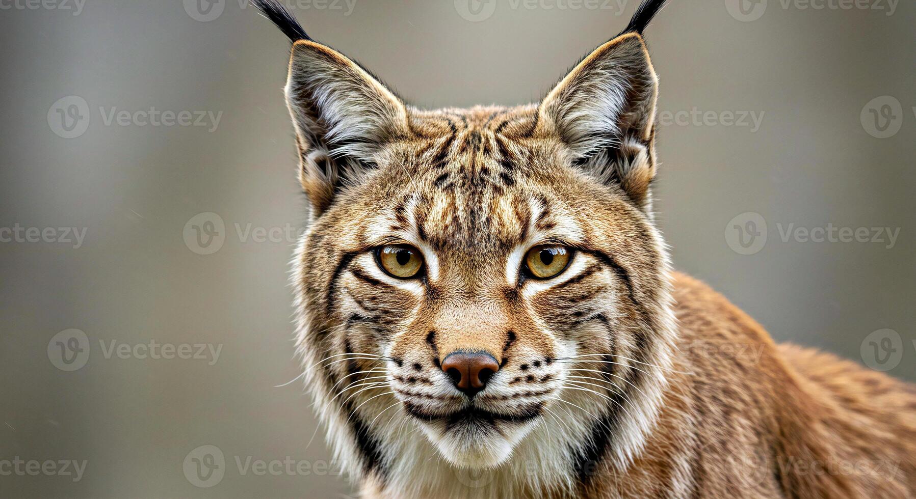 A close up of a lynx looking at the camera photo