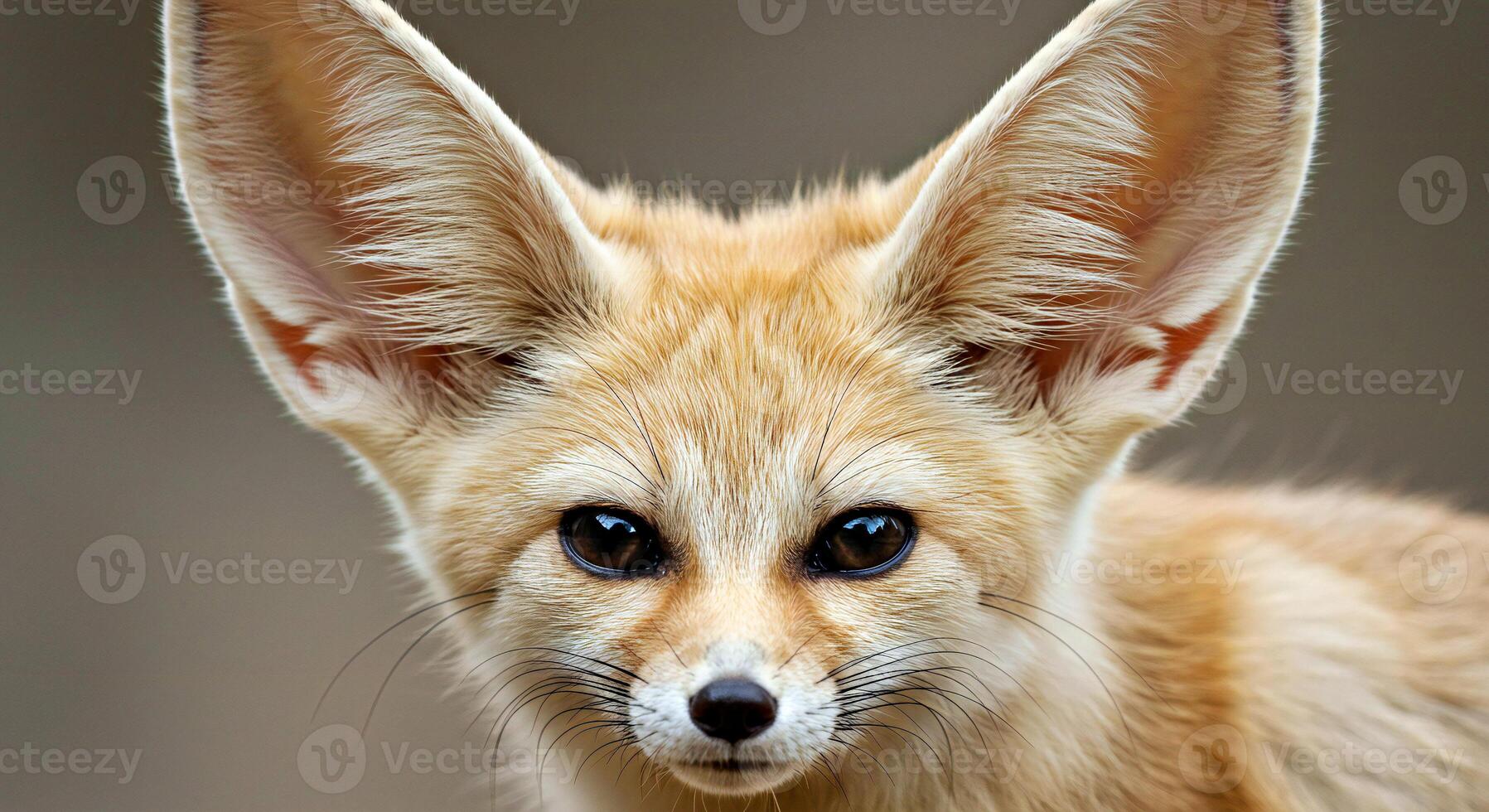 A close up of a fennec fox with big ears photo