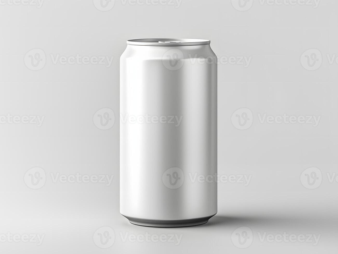 Aluminum can mockup with isolated white background photo