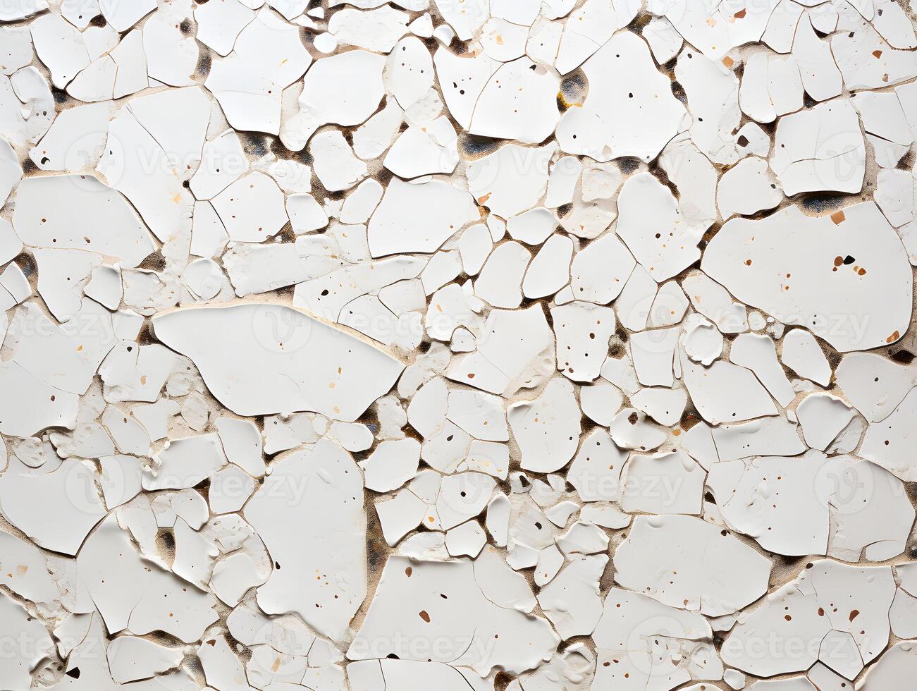 A white wall with cracked paint and peeling paint photo