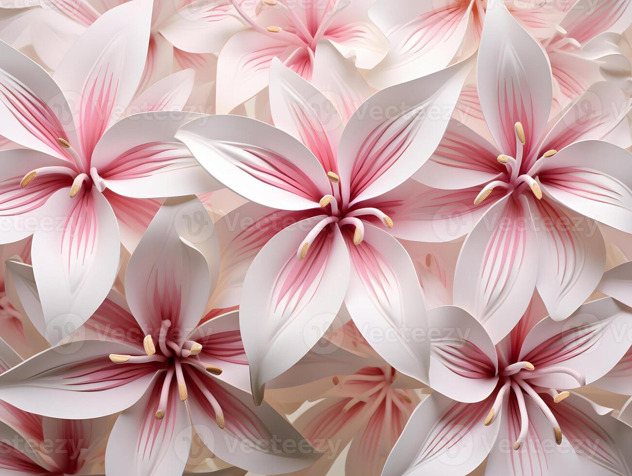 A bunch of pink and white flowers photo