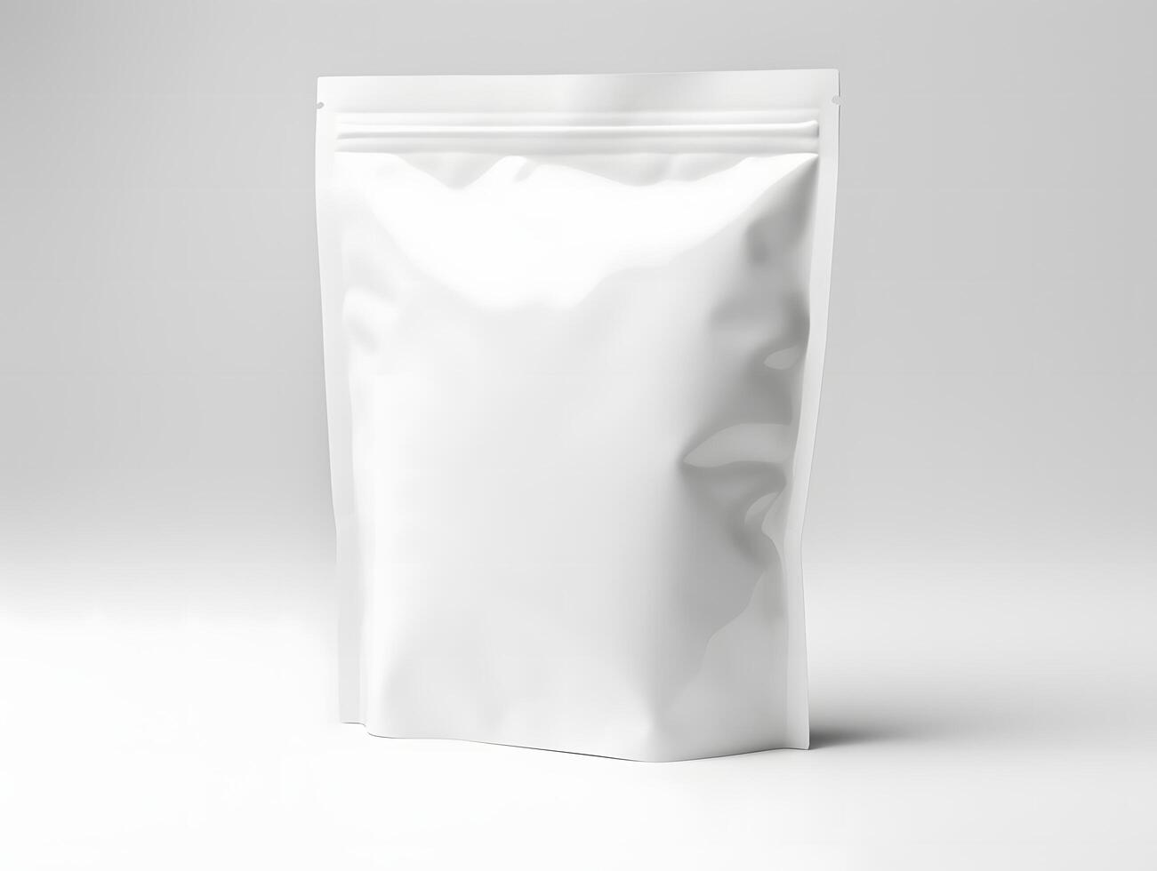 Simple and elegant blank coffee pouch mockup with isolated background photo
